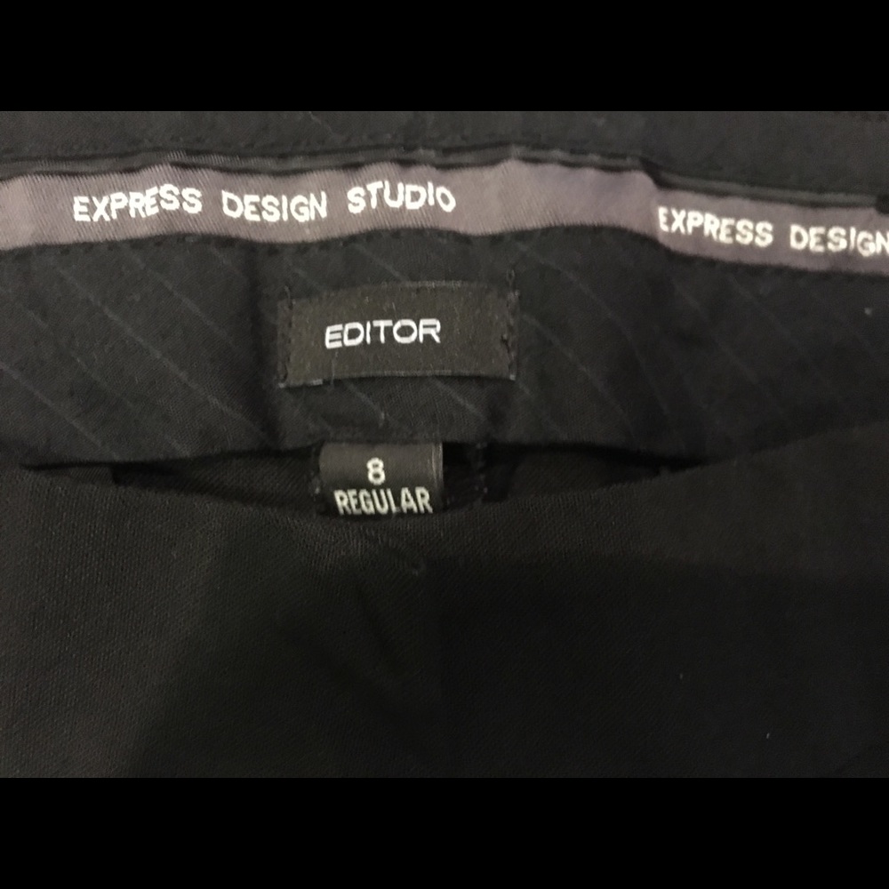 Express Editor Pants Size 8 Regular Black - image 3